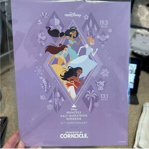 2023 Disney Princess Half Marathon Commemorative Print and Luggage Tag